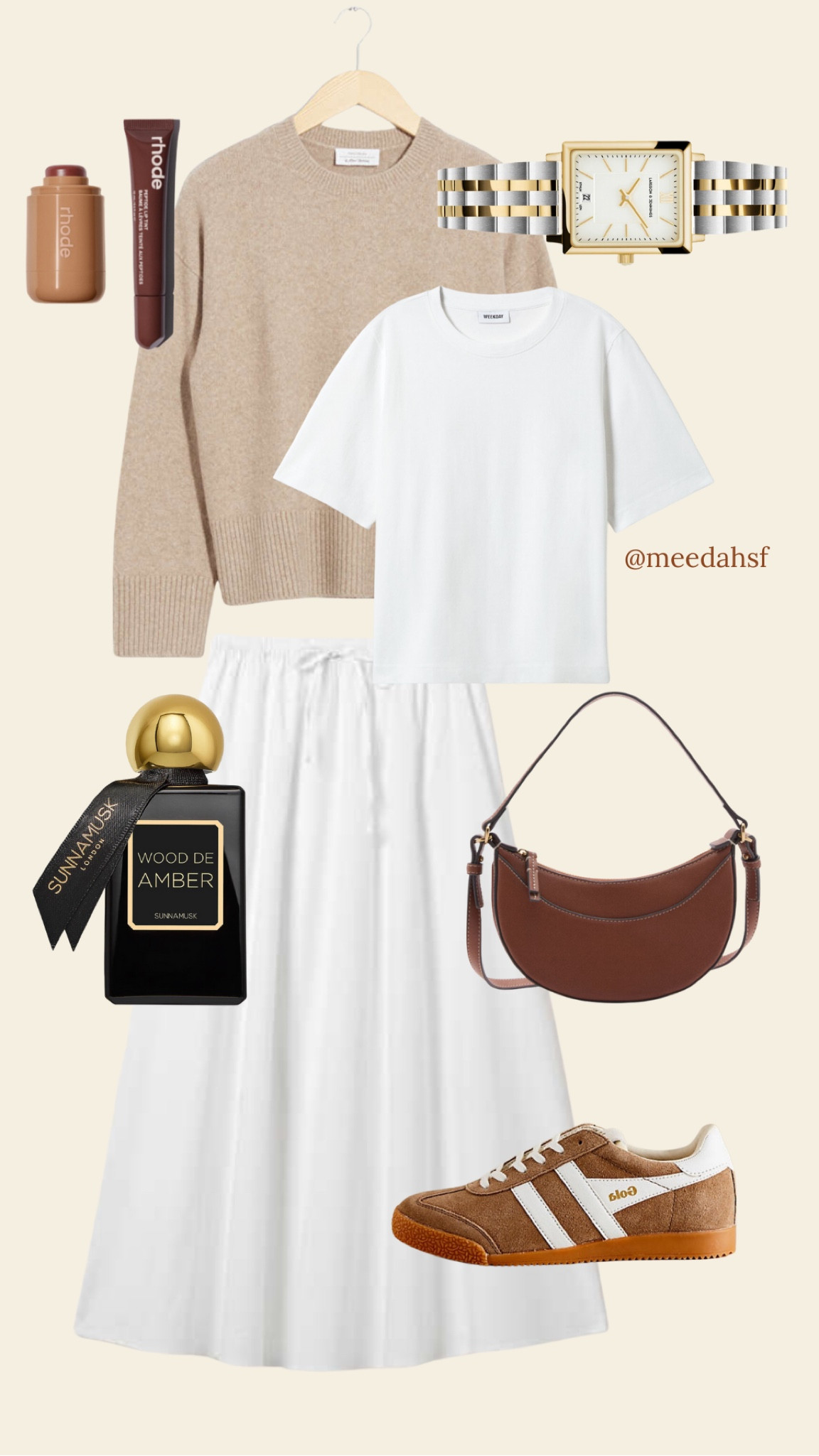 Neutral autumn outfit inspo. A perfect way to transition your summer skirts into autumn. 

This skirt is a bit sheer so you can substitute for the asos one linked which is double lined.

#LTKmodest #LTKautumn #LTKuk