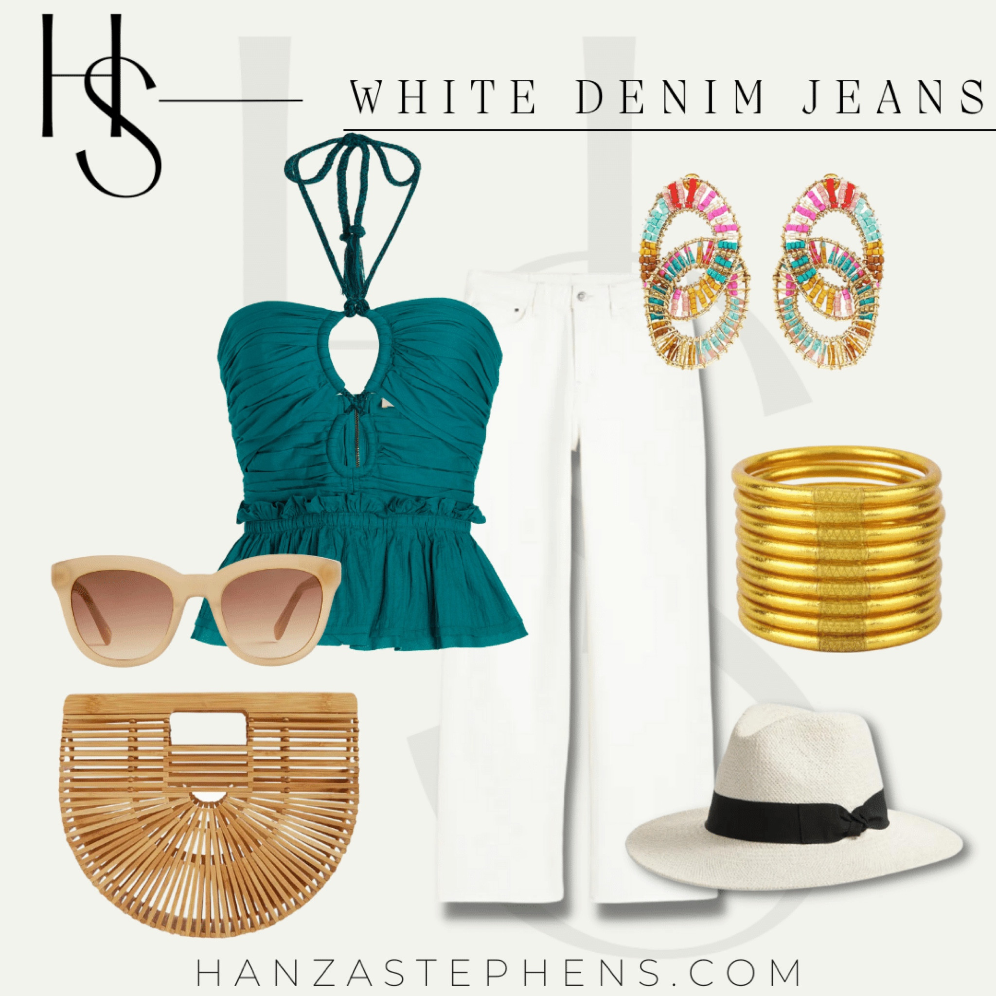 The Top: EVERYTHING about this top screams ready for a vacay (even if the closest you're actually getting is a trip to Trader Joes. At least you'll be dressed up for it)!
The Earrings: These earrings have all of my favorite colors for the season combined into one statement piece for under $50. Need I say more?
The Bracelet Stack: A dupe for the all-too-famous Budhagirl Bangles (for under $20) ... need I say more?

#LTKfit #LTKstyletip #LTKunder50