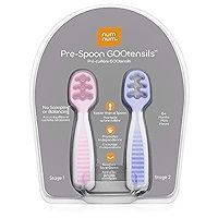 NumNum Pre-Spoon GOOtensils | Baby Spoon Set (Stage 1 + Stage 2) | BPA Free Silicone Self Feeding... | Amazon (US)