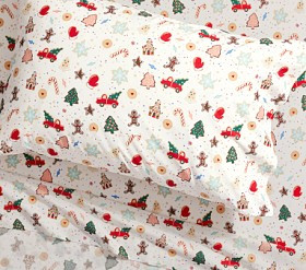 Rifle Paper Co. Gingerbread Cookie Organic Sheet Set | Pottery Barn Kids