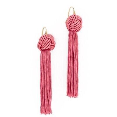 Vanessa Mooney Women's Pink Astrid Knotted Tassel Earrings 1344 One Size | eBay US