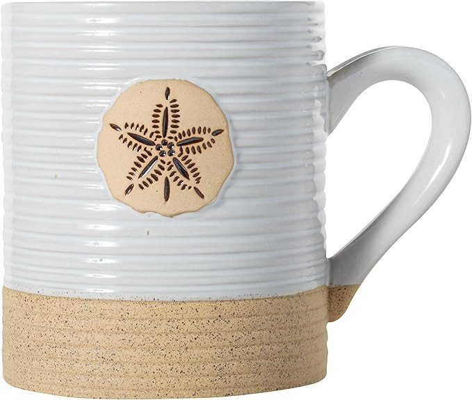 Cape Shore 15oz Sandy Stoneware Pottery Mug, Multiple Styles Available (Sand Dollar) | Amazon (US)