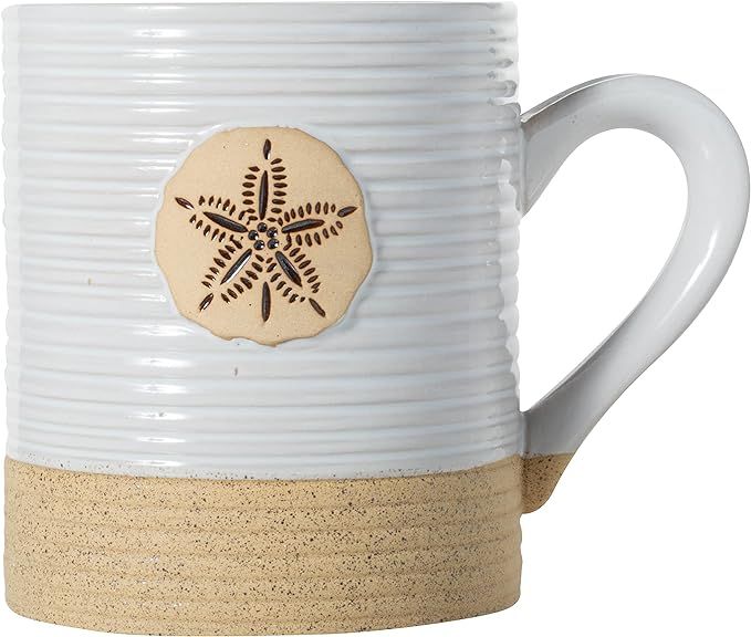 Cape Shore 15oz Sandy Stoneware Pottery Mug, Multiple Styles Available (Sand Dollar) | Amazon (US)