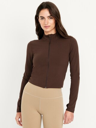 StudioSmooth Crop Full Zip | Old Navy (US)
