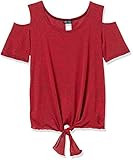 Star Vixen womens Petite Cold-shoulder Short Slv Tiefront Sweater Knit Top Blouse, Red, Large Petite | Amazon (US)