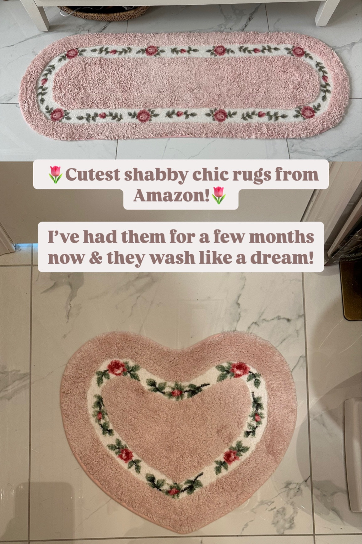 I just think these are the cutest and also so feminine 🌷💕 I always smile when I walk into my bathroom & see them 🥰
