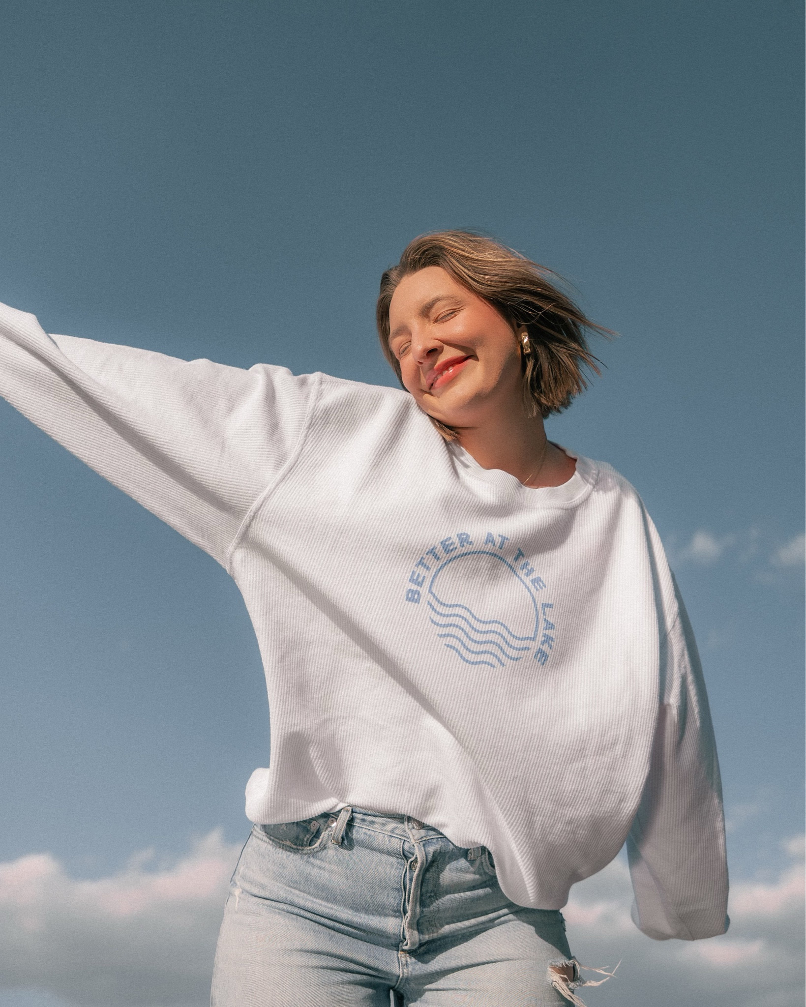 The 2024 Lake Collection is LIVE ☀️💦 I’m so excited to have partnered with Charlie Southern x RiffRaff for my favorite collection yet. We brought back Better at the Lake and Locals Only in new designs, and have 4 new designs including the very nostpalgic kids tee! Can’t wait to see everyone wearing their Lake Collection this summer! 

Sizing note: I’m wearing an XL in all pieces for an oversized fit! The Better at the Lake corded crew runs very oversized  