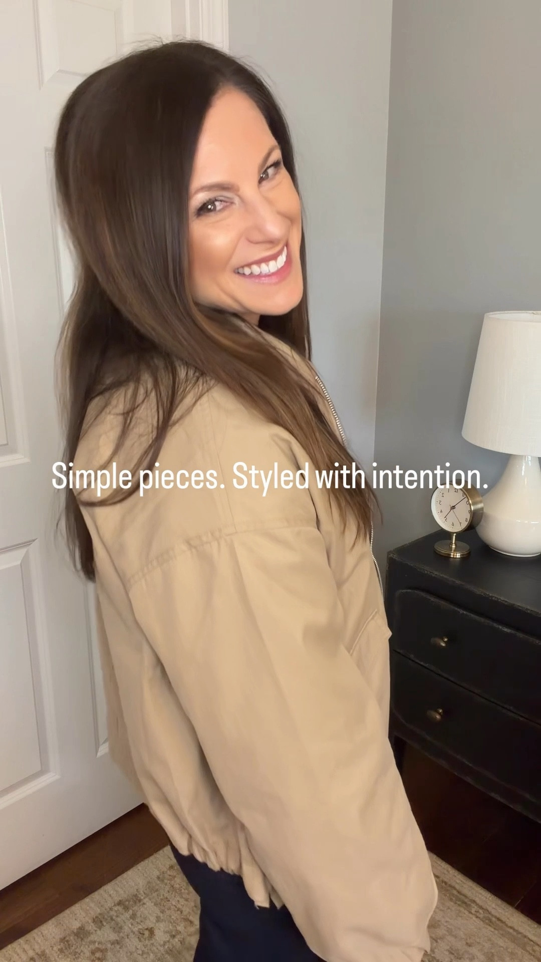 Polished with just a few simple swaps 🤍 This is how I take an easy everyday outfit and elevate it—statement blouse, dark denim, a sleek belt, and structured layers. Comfortable, put-together, and on repeat. Great to wear on business casual work days or weekend outfits. 

#LTKootd #LTKOver40 #LTKPetite