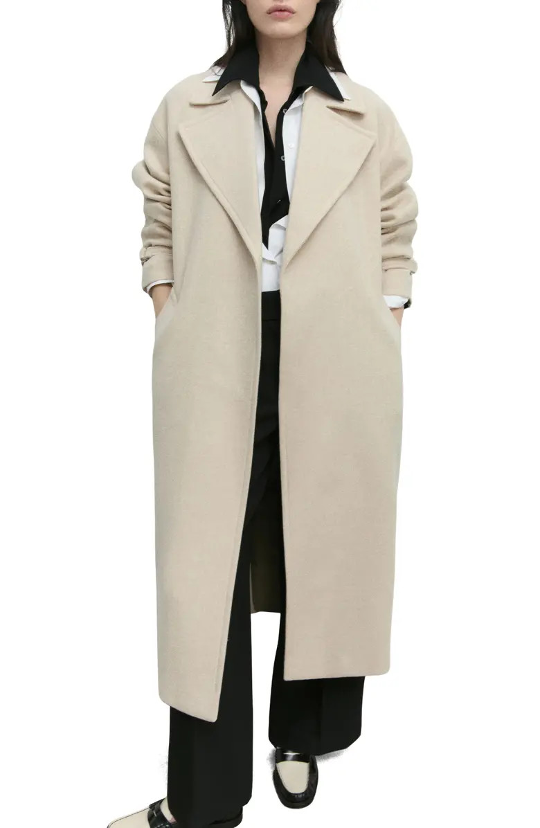 Manteco Wool Blend Oversize Longline Coat | Nordstrom