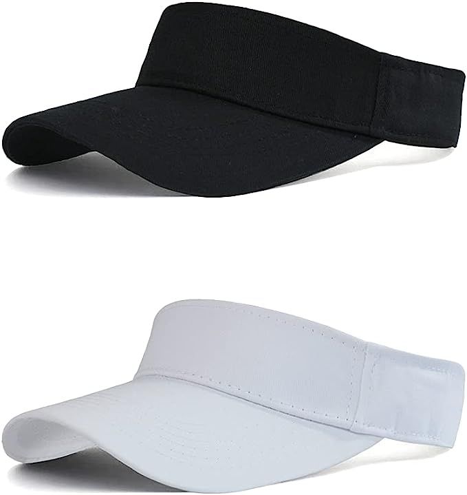 HH HOFNEN Sports Sun Visor Hats Cotton Twill Ball Adjustable Sun Caps for Men Women | Amazon (US)