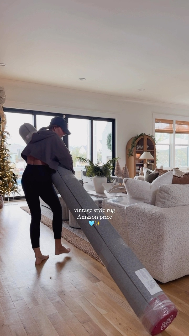 you won’t believe the price of this rug! -it’s beautiful, extremely soft and thick wool, obsessed with the vintage look + the colors are perfection 😍 (also sold at pottery barn for way more 👀) 

#amazonfinds #amazon #amazonhome #vintagerugs #livingroom #livingroomdecor #woolrug #lookforless 

#LTKStyleTip #LTKHome #LTKSaleAlert