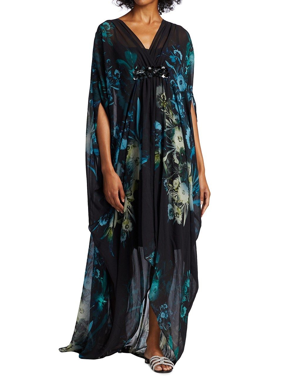 Teri Jon by Rickie Freeman Floral Longline Dress | Saks Fifth Avenue