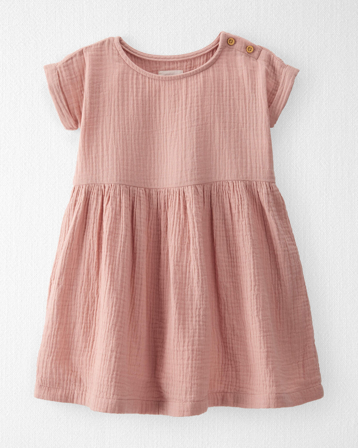 Toddler Organic Cotton Gauze Dress in Pink - Little Planet | Carter's | Carter's Inc