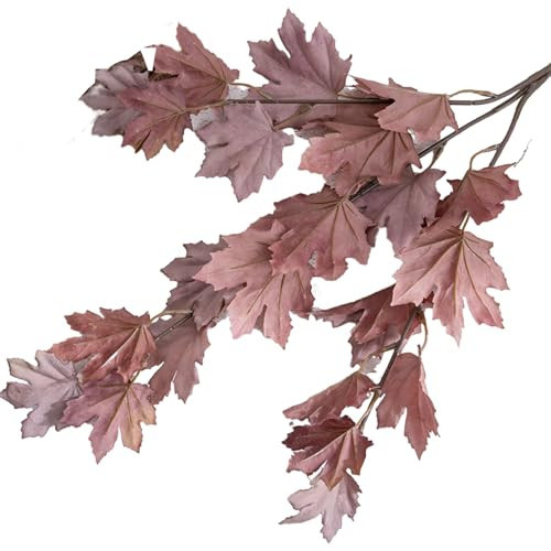 sxvbdway 3 PCS Artificial Maple Leaves Branches Stems Faux Maple Leaf for Thanksgiving Decorations Lifelike Fall Leaf for Room Decor Simulation Plant Realistic Maple Leaf for Home Decor Coffee | Amazon (US)