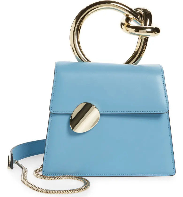 Small Brigitta Santorini Calfskin Leather Top Handle Satchel | Nordstrom