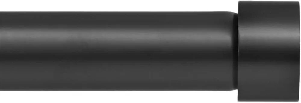 Ivilon Drapery Window Curtain Rod - End Cap Style Design 1 Inch Pole. 72 to 144 Inch Color Black | Amazon (US)