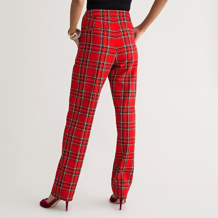 Full-length Kate straight-leg pant in Good Tidings plaid wool | J.Crew US