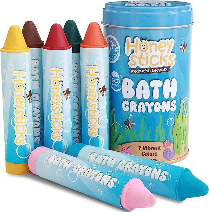 Honeysticks Bath Crayons for Toddlers & Kids - Handmade from Natural Beeswax for Non Toxic Bathtu... | Amazon (US)