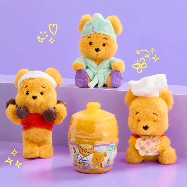 HAPPY HAUL Disney Winnie the Pooh Hunny Hugs Capsule Plush Collectible, Honey Pot Blind Capsule S... | Walmart (US)