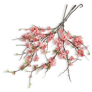 Quince Blossom Branch, Set of Three | Grandin Road