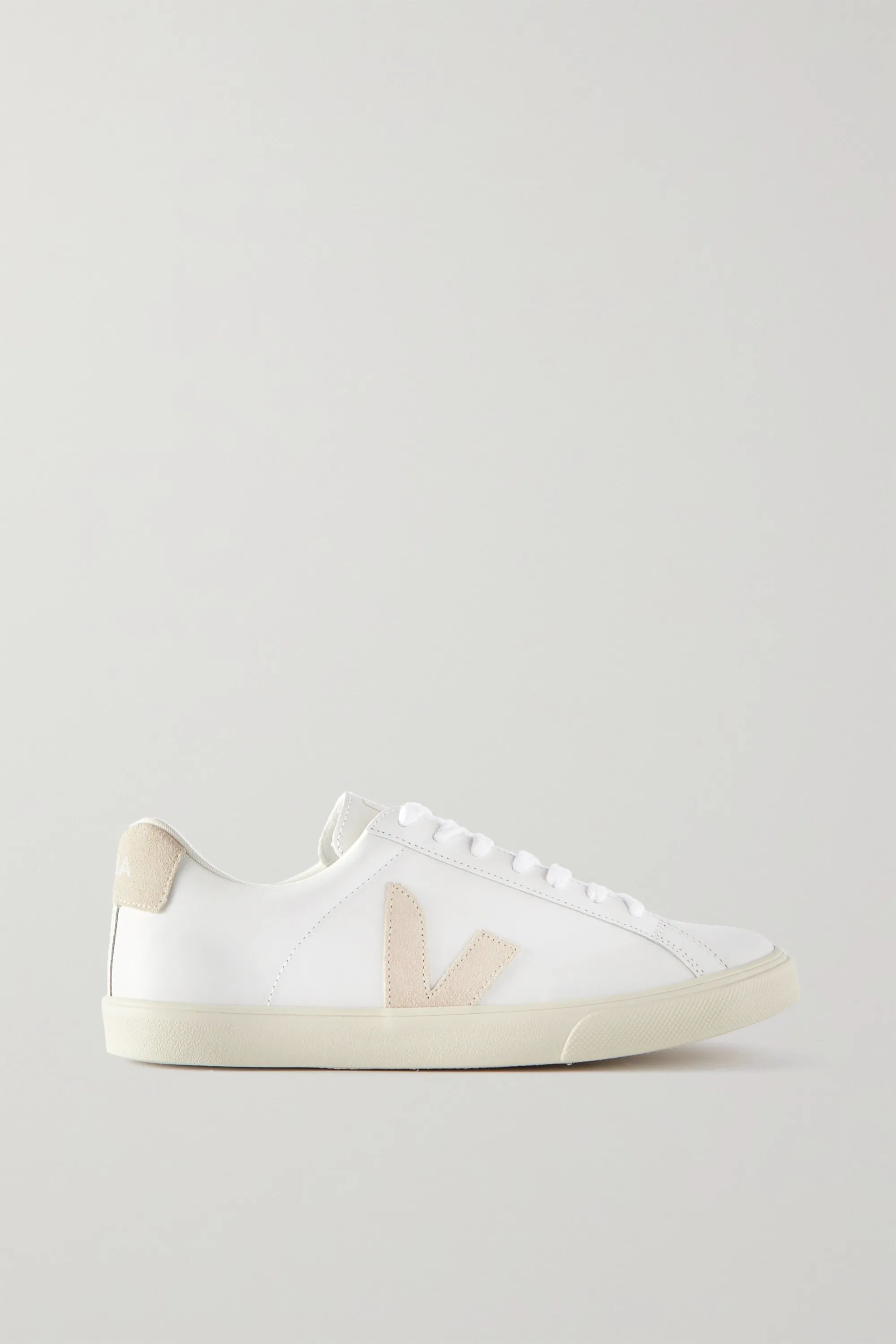 White + NET SUSTAIN Esplar leather and suede sneakers | Veja | NET-A-PORTER | NET-A-PORTER (US)