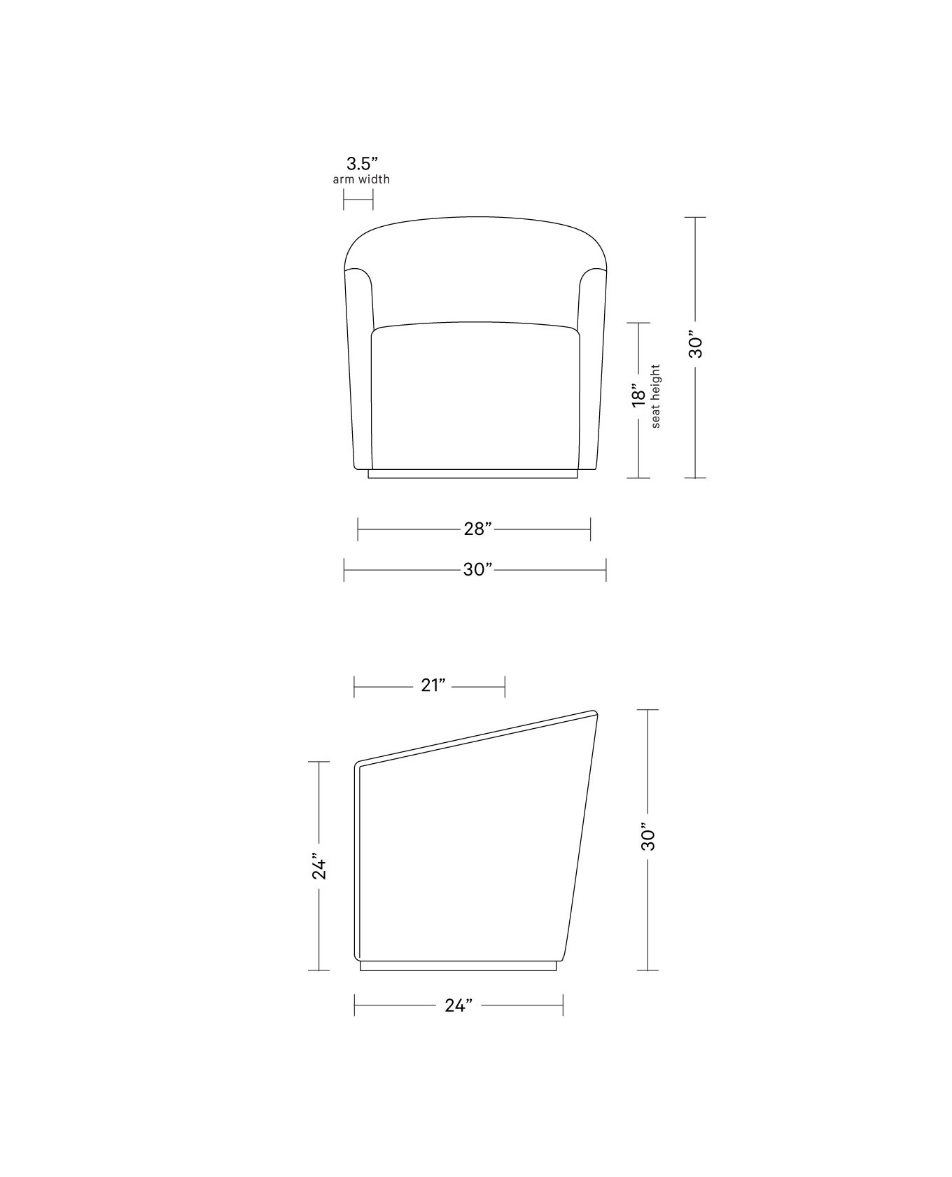 Tegan Swivel Chair | Interior Define