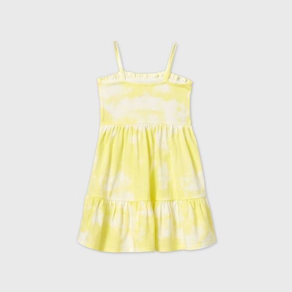 Toddler Girls' Tank Top Smocked Tie-Dye Dress - art class™ Yellow | Target