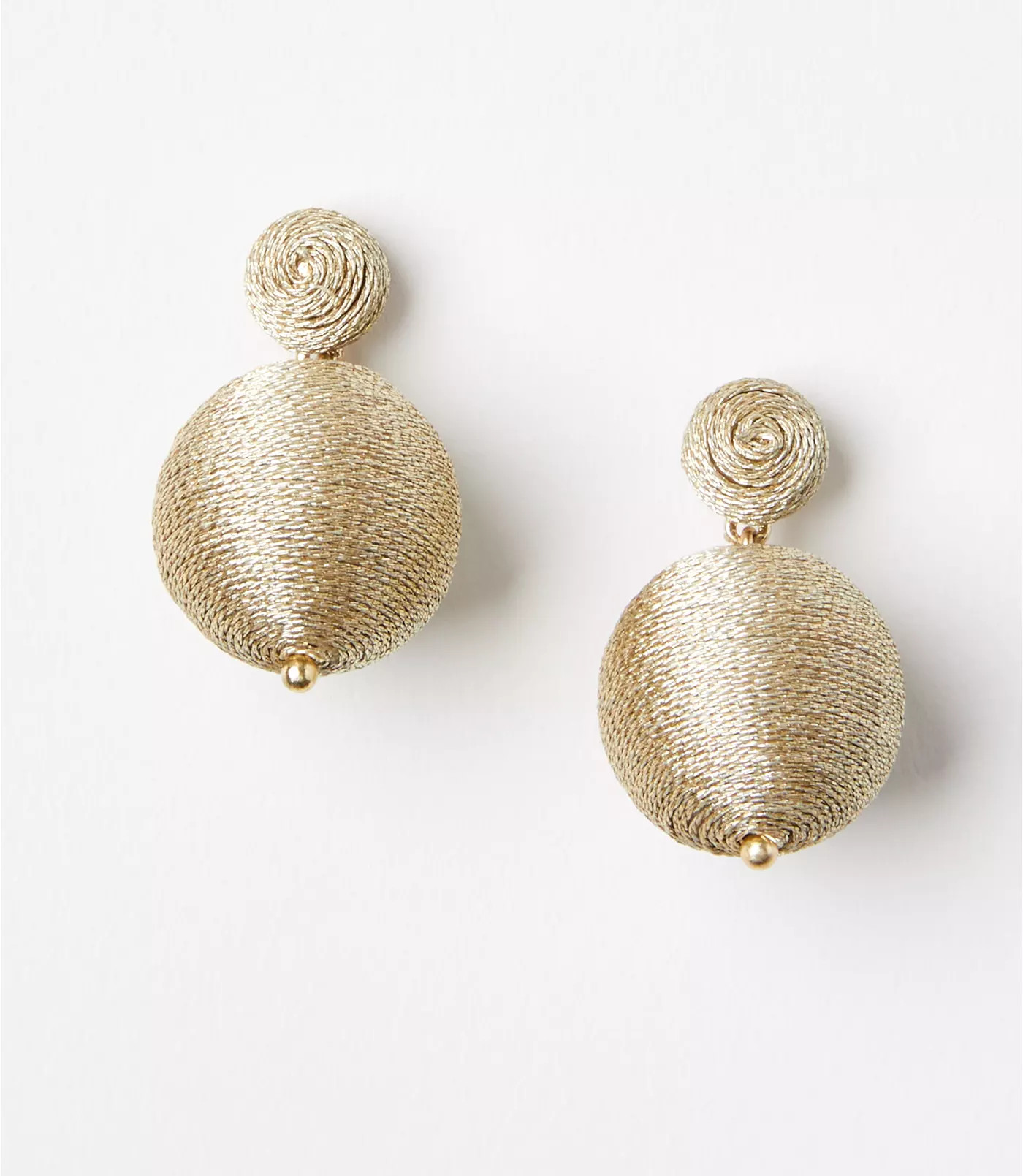 Wrapped Ball Statement Earrings | LOFT