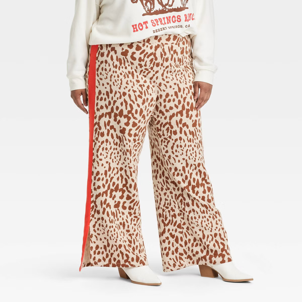 Women's Leopard Print Graphic Lounge Pants - Brown | Target