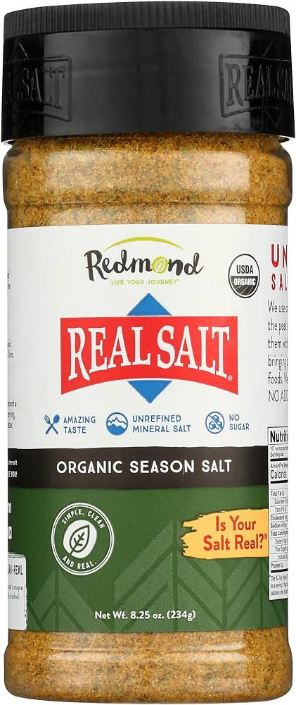 Redmond - Real Salt Seasoning, Natural Unrefined Gluten Free 8.25 Ounce | Amazon (US)