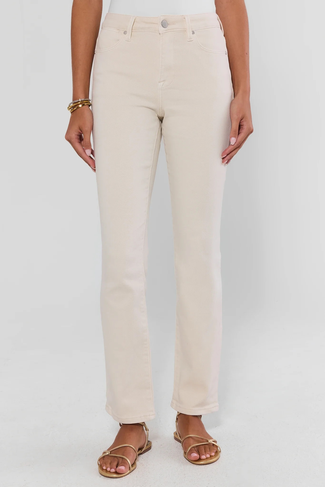 Becca Ecru Straight Leg Jeans | Avara