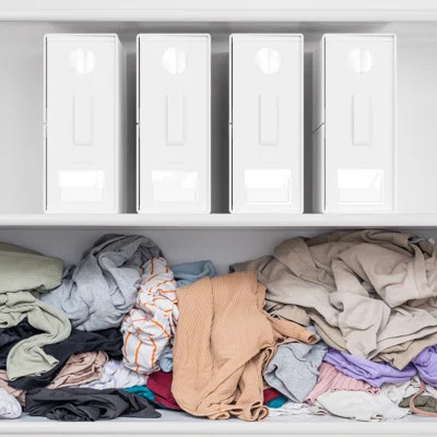 Bed Sheet Organizer and Storage Box â Folding Linen Closet Container for Sheets, Duvet Covers & Pillows | Wayfair North America