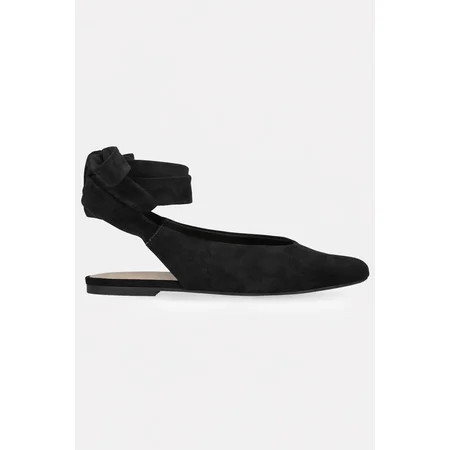 Scoop Women s Faux Suede Ankle Wrap Ballet Flats | Walmart (US)