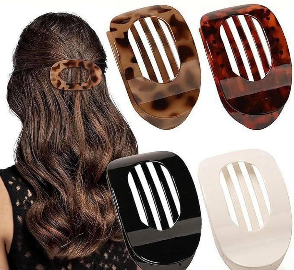 Hailoyearn Flat Hair Clips,4/6 PC Versatile Duckbill,Strong Hold No Slip Flat Claw Clip for Every... | Amazon (US)