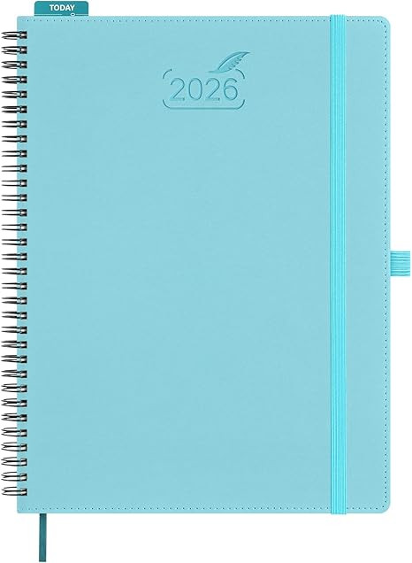 BEZEND 2026 Planner Weekly and Monthly (8.5" x 11" Spiral) Daily Calendar with Hourly Timeslots &... | Amazon (US)