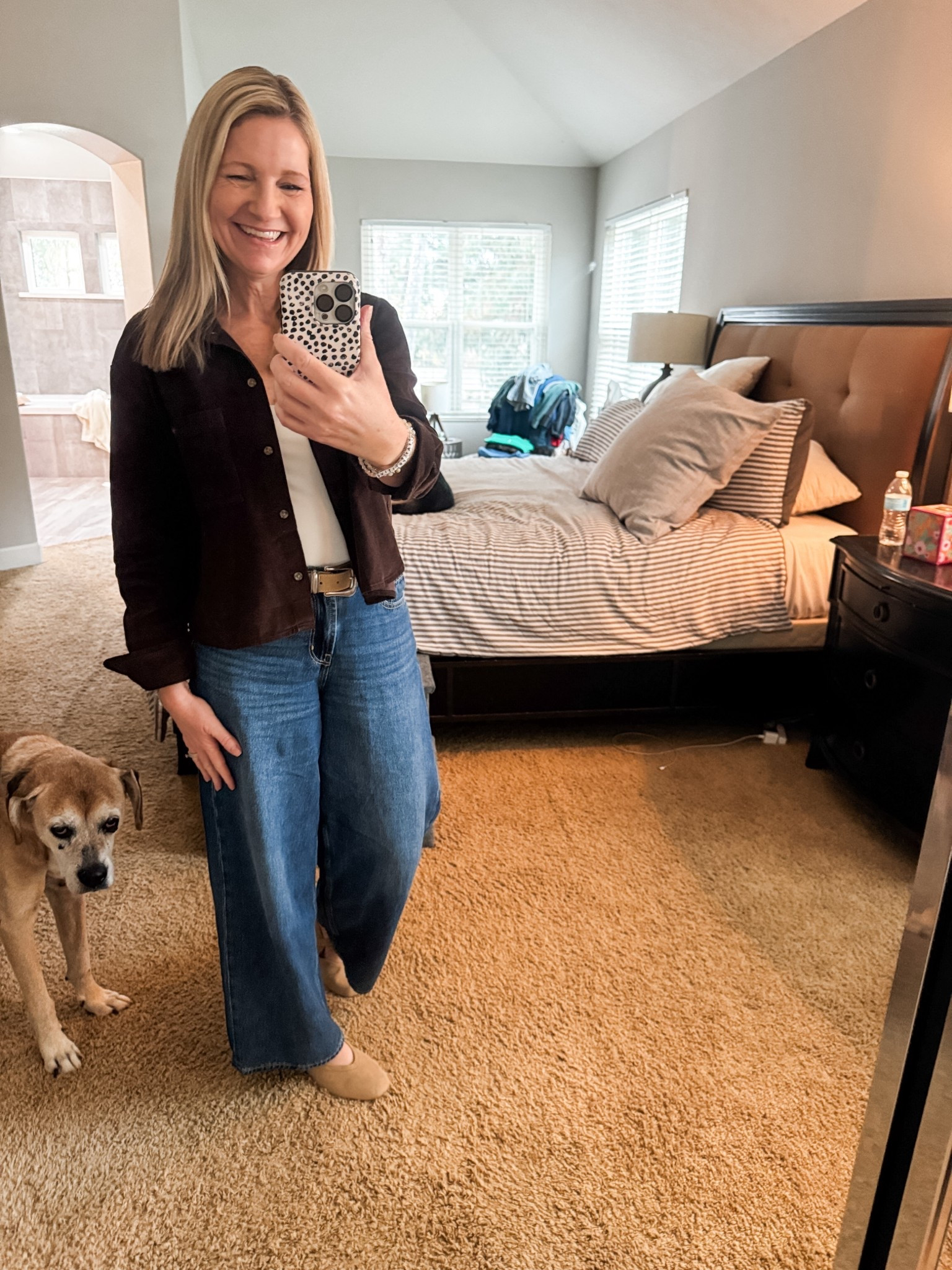 Yesterday’s outfit of the day with my little sidekick. My top is almost sold out but jeans are still in stock. Everything is Old Navy. 

#LTKootd #LTKOver40 #LTKSaleAlert