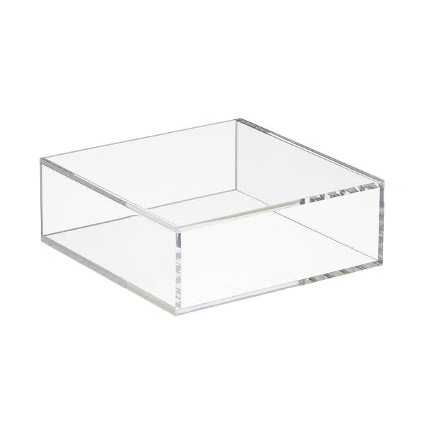 6" x 6" x 2" h 4-Sided Acrylic Riser Clear | The Container Store
