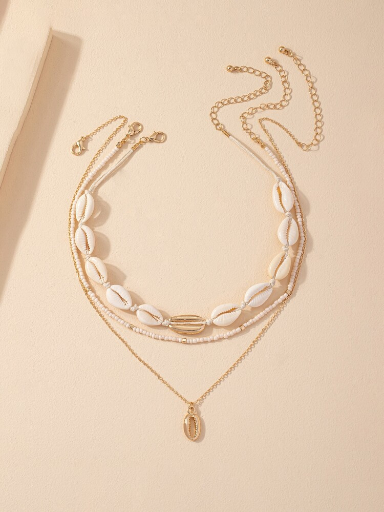 3pcs Shell Decor Necklace
       
              
              $2.50        
    $2.38
     
    ... | SHEIN