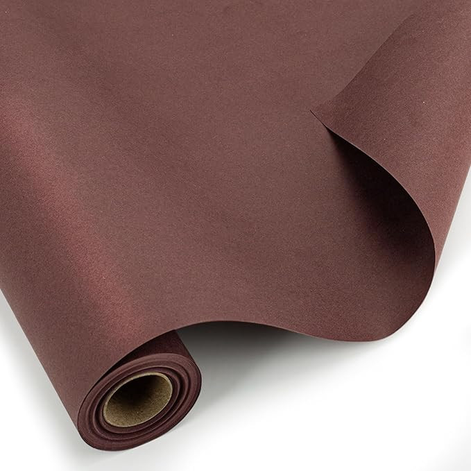 Burymento Brown Kraft Wrapping Paper Roll - 17 Inch x 32.8 Feet, Durable Soild Color Kraft Paper ... | Amazon (US)