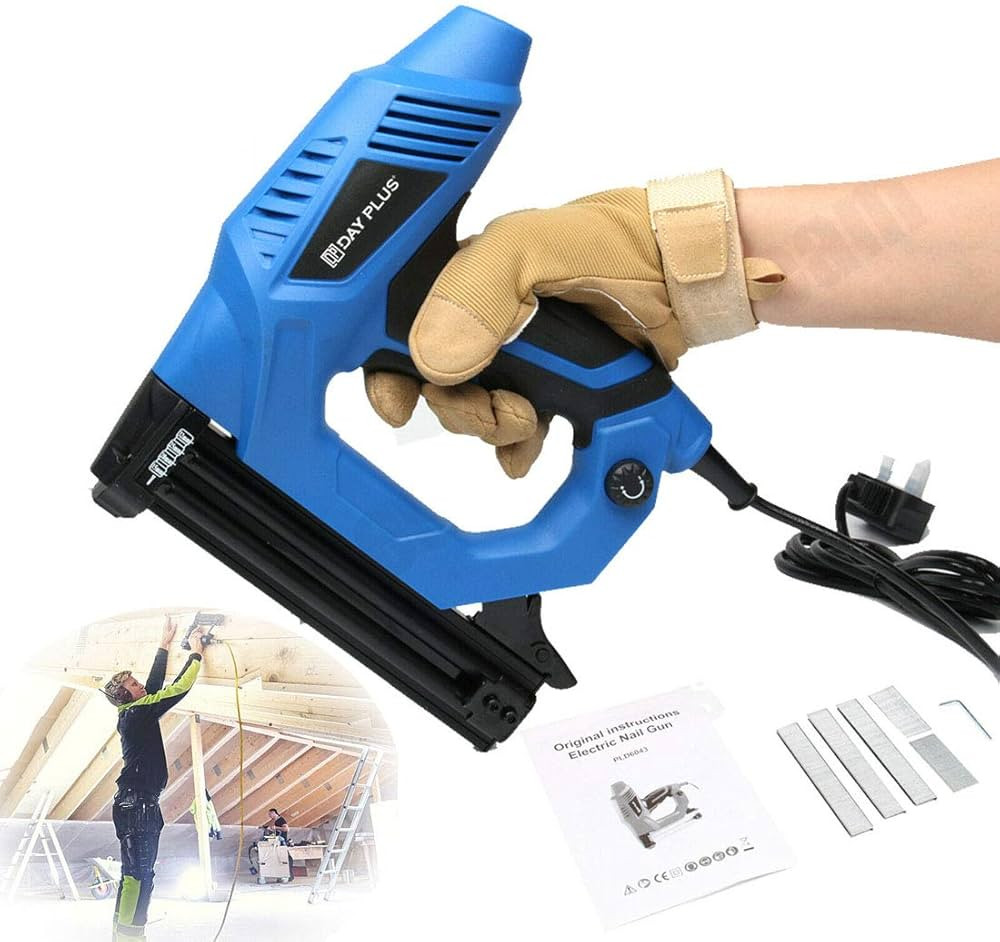 Nail Gun & Staple Gun 2in1 Electric Heavy Duty Stapler Nailer Household Tool, Corded Electric Str... | Amazon (UK)