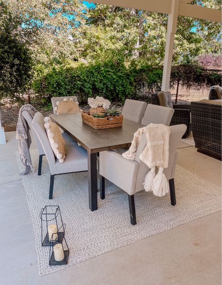Outdoor patio budget, friendly dining table set. Budget friendly. For any and all budgets. mid century, organic modern, traditional home decor, accessories and furniture. Natural and neutral wood nature inspired. Coastal home. California Casual home. Amazon Farmhouse style budget decor

#LTKFind #LTKsalealert #LTKhome