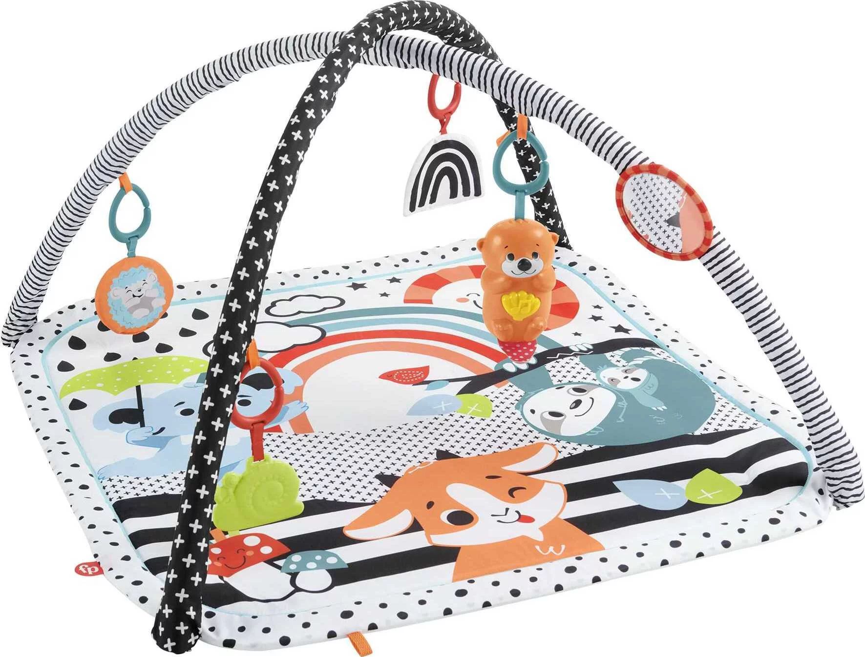 Fisher-Price 3-in-1 Music Glow and Grow Gym Infant Playmat with Lights & Removable Toys | Walmart (US)