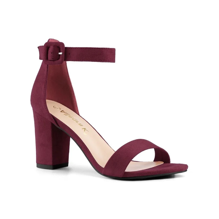 Allegra K Women's Sandals High Heels Chunky Heels Ankle Strap Sandals | Walmart (US)