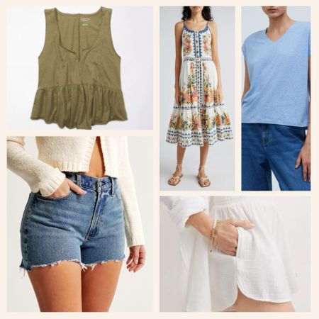 This week’s most popular finds on Cats & Coffee, featuring a pretty sundress from Nordstrom, an elevated tee from Madewell, comfy shorts from Abercrombie & Fitch and Aerie, and a cute casual tank top from American Eagle I’m loving 💚☀️

#LTKmidsize #LTKstyletip #LTKSeasonal