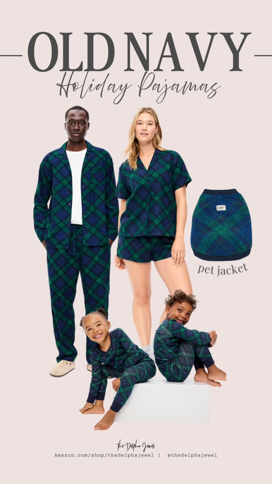 🎄Old Navy Holiday Pajamas — the matching family set everyone needs this season! Plaid in navy + green, available for men, women, kids, and even a pet jacket so the whole crew (furry members included) can match. Soft flannel/fleece feel, perfect for cozy nights in and holiday card photos.

I know it's early, but these sell out FAST every year — grab them now before your size disappears! 🛍️✨

Holiday pajamas, matching sets, family pajamas,

#LTKSeasonal #LTKOver40 #LTKMens
