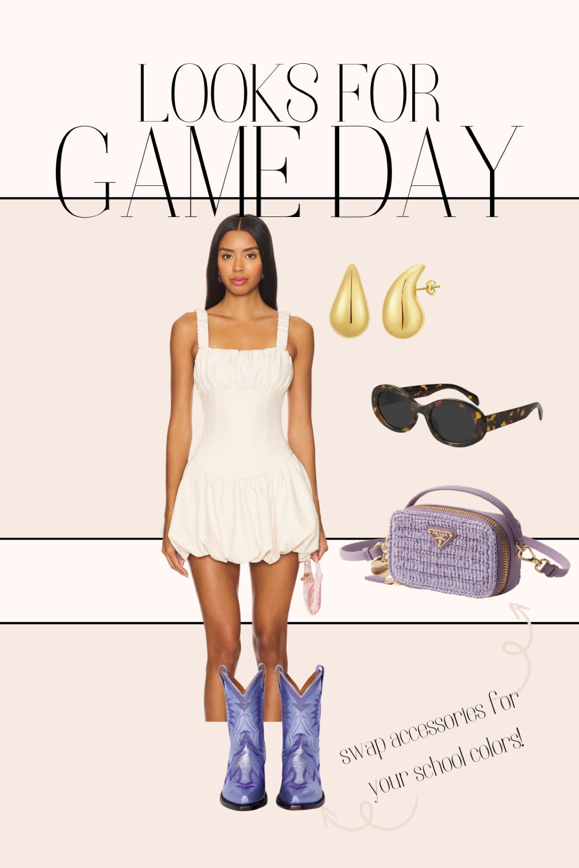 gameday look! love this drop waist and bubble skirt  

#LTKSeasonal #LTKStyleTip