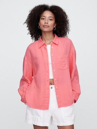 Gauze Big Shirt | Gap Factory