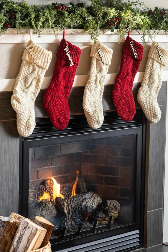 Personalized Christmas Stocking Tags Christmas Gift Tag Knit | Etsy | Etsy (US)