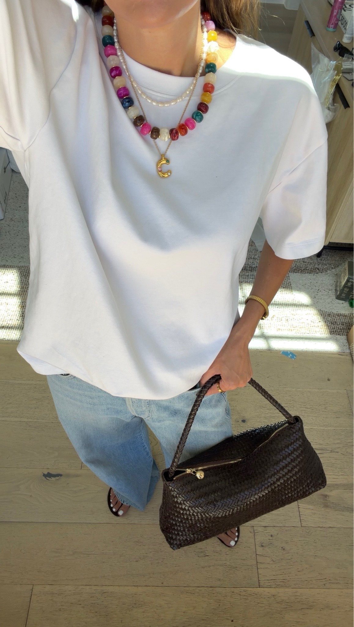 Casual weekend outfit 〰️

Woven bag from @Madewell 
White tee from @Aritzia

#LTKootd #LTKSeasonal #LTKOver40