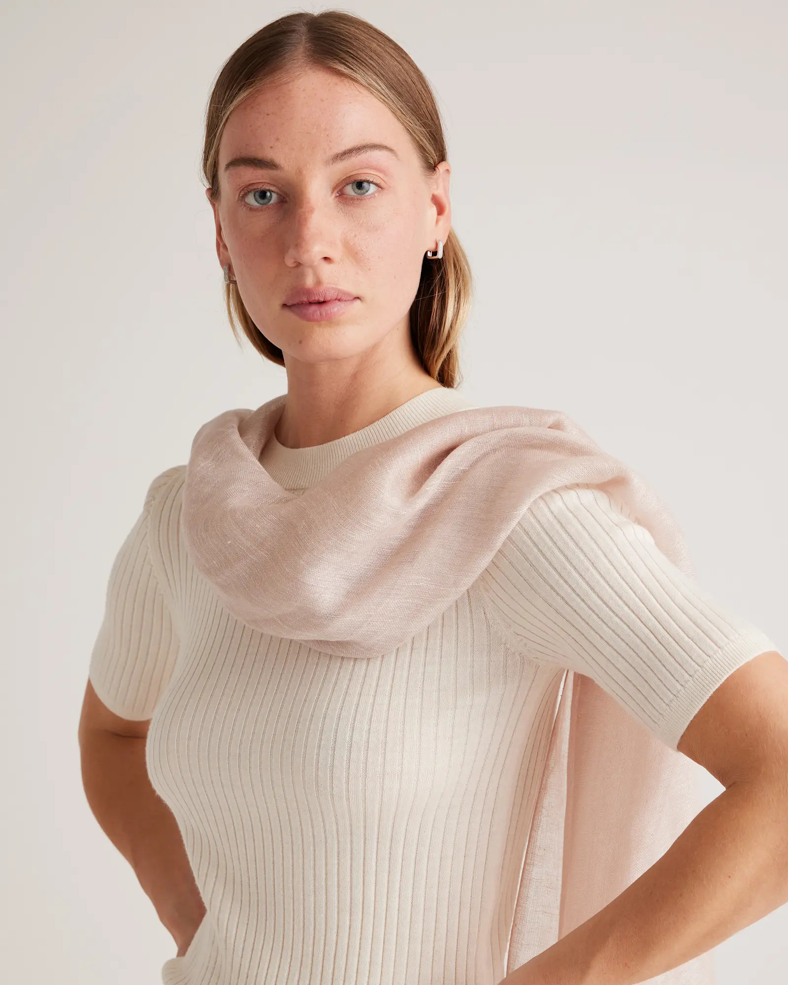 Lightweight Linen Silk Cashmere Scarf | Quince